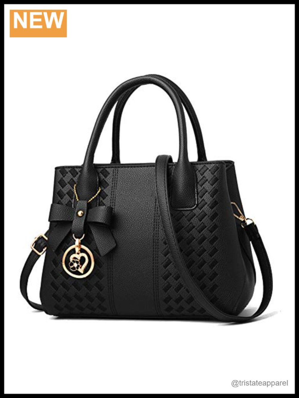 PU Leather Satchel Top Handle Handbag Shoulder Tote Purse